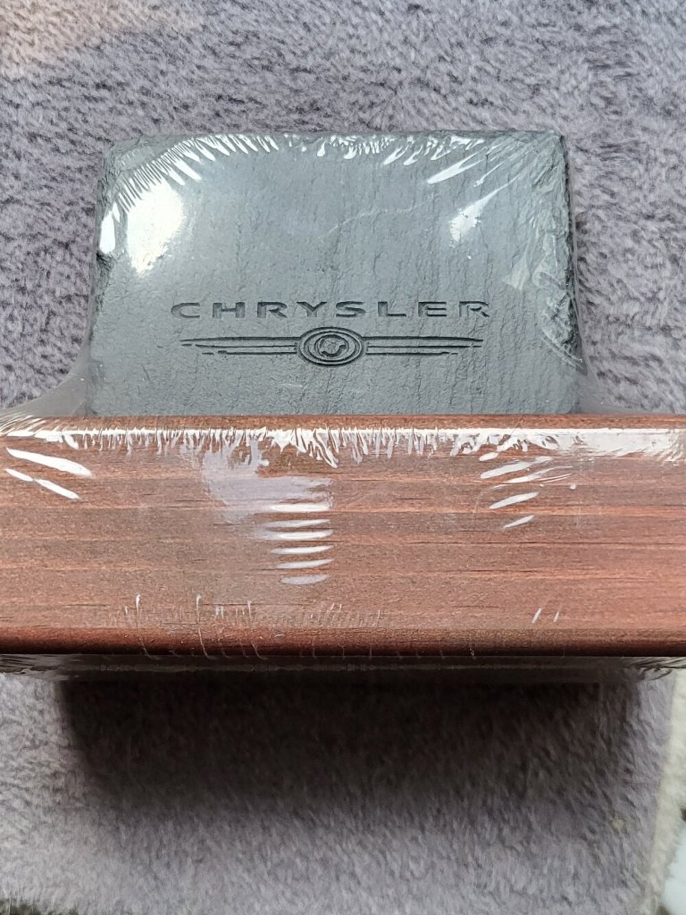 VINTAGE CHRYSLER LOGO 100% NATURAL SLATE DRINK COASTERS SET OF 4 BRAND NEW BIN G